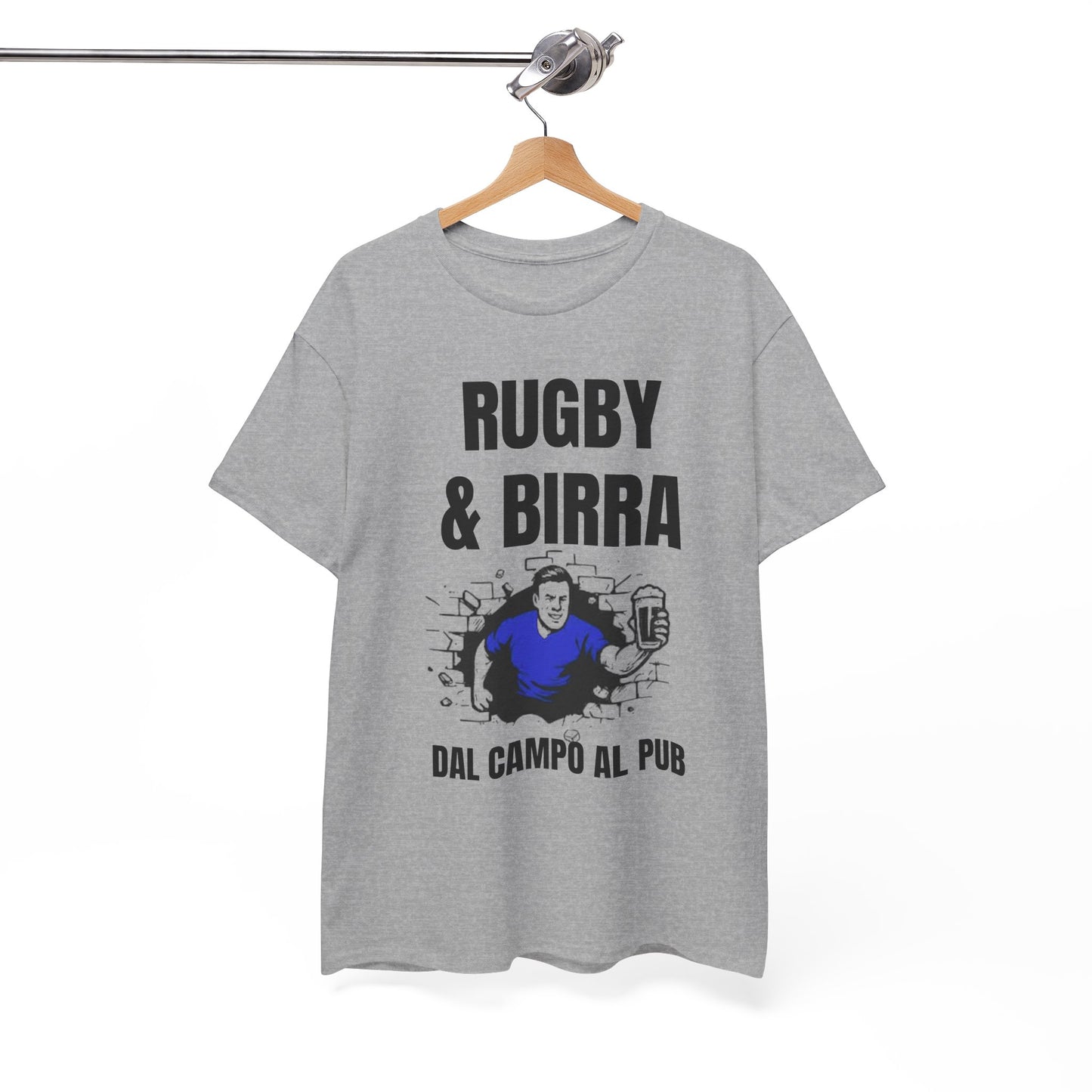 Rugby & Beer T-Shirt – From the Pitch to the Pub | Italian Rugby Fans Tee