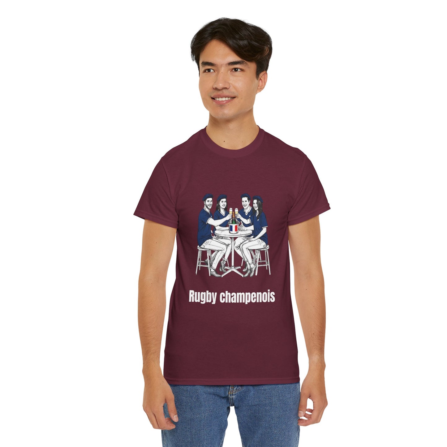 Champagne Rugby T-shirt - French Rubgy Fan Gift