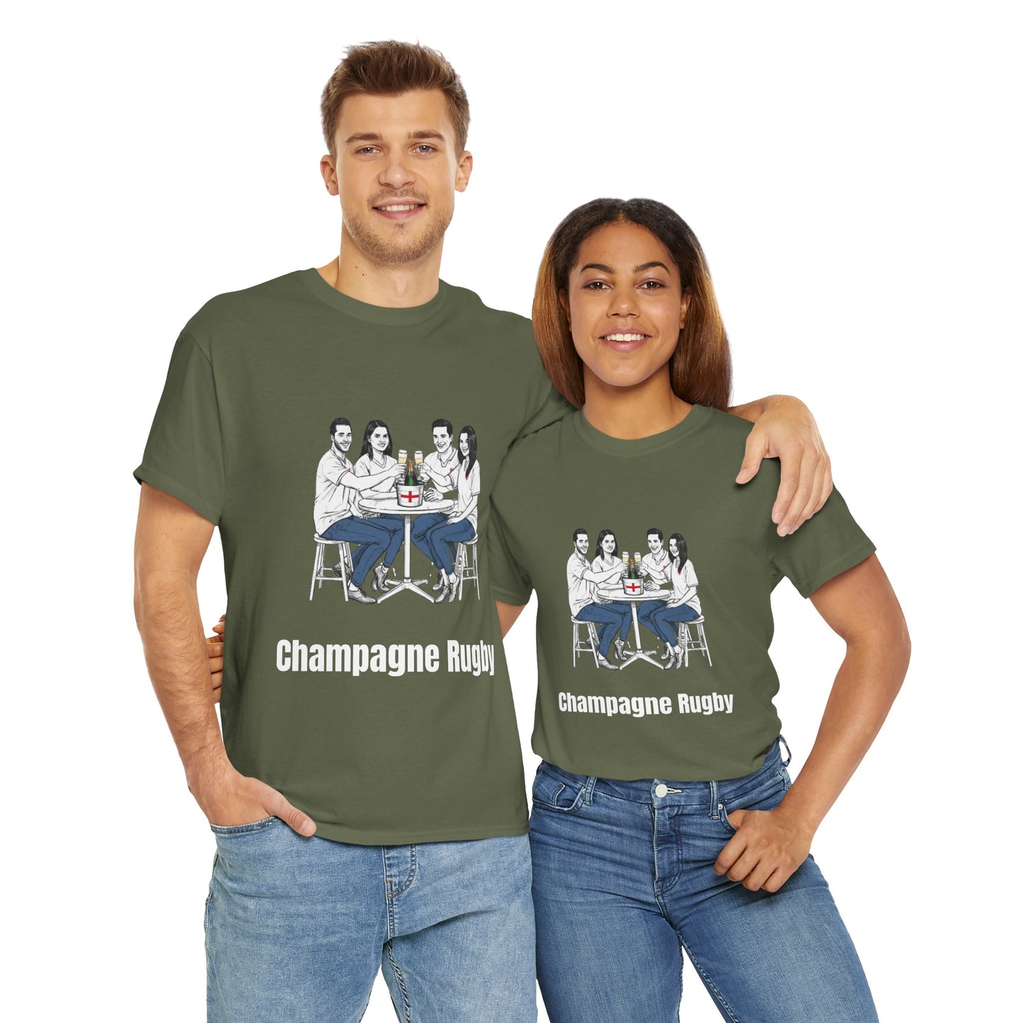 T-shirt de rugby champagne - Cadeau pour les supporters anglais du Tournoi des Six Nations