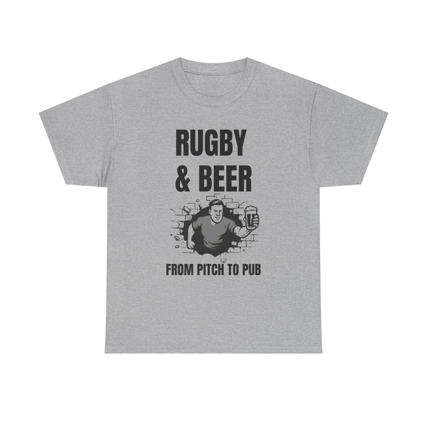Rugby & Beer T-Shirt – From the Pitch to the Pub | English Rugby Fans Tee