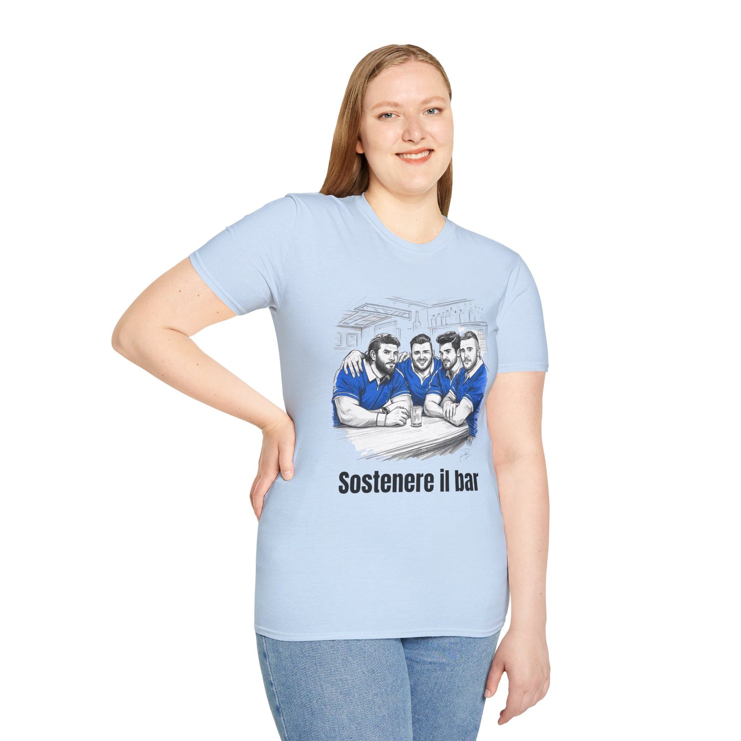 Propping Up The Bar – Funny Italian Rugby T-Shirt for Fans & Gifts