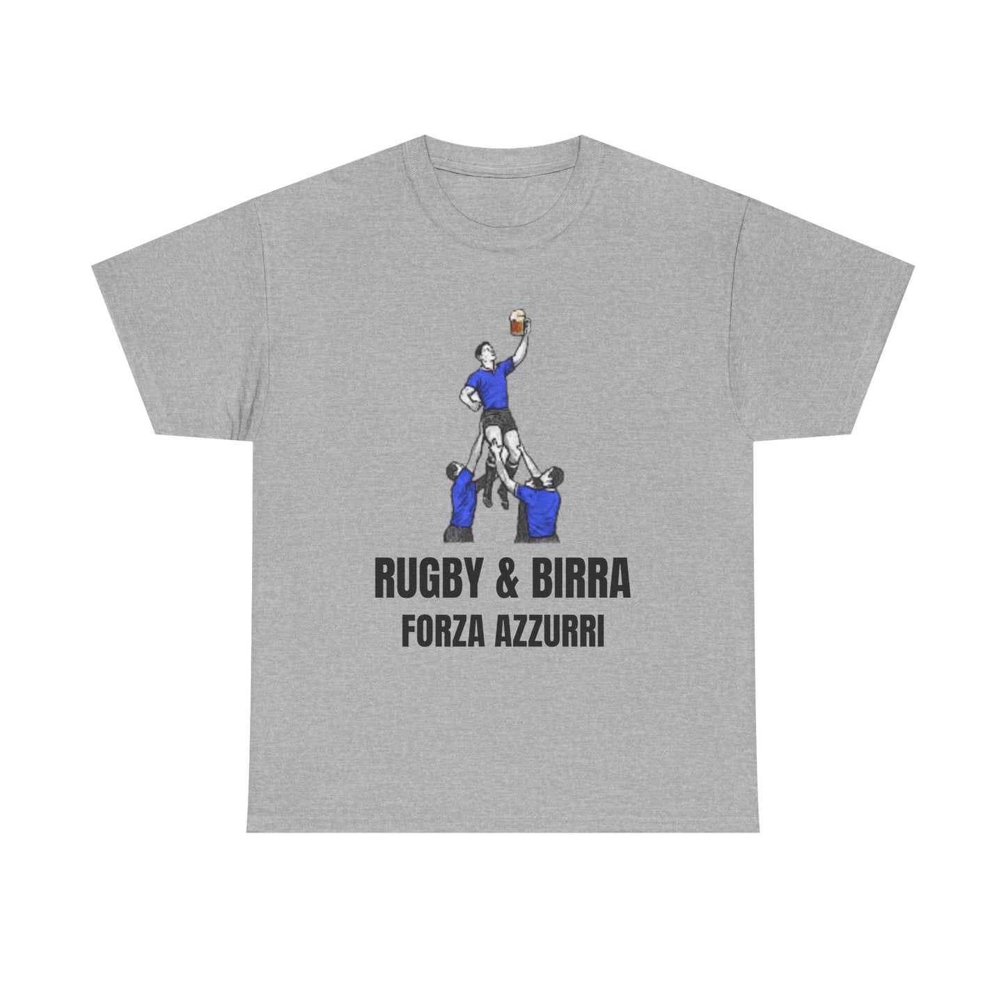 Forza Azzurri Italy Rugby T-Shirt | Rugby & Birra Fan Tee