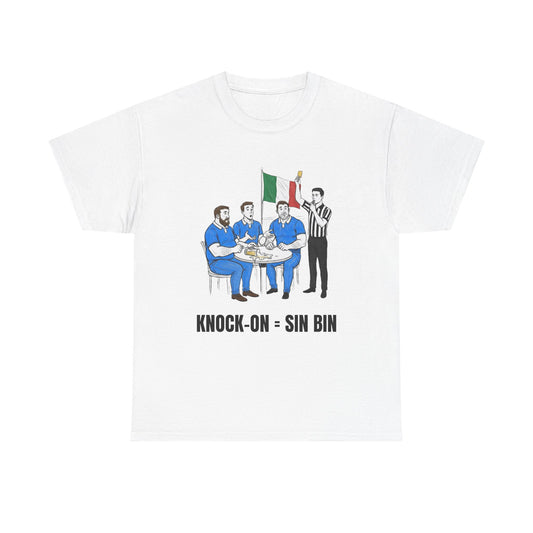 Italian Rugby & Beer T-Shirt – Yellow Card Pint Spill | Funny Rugby Fans Tee