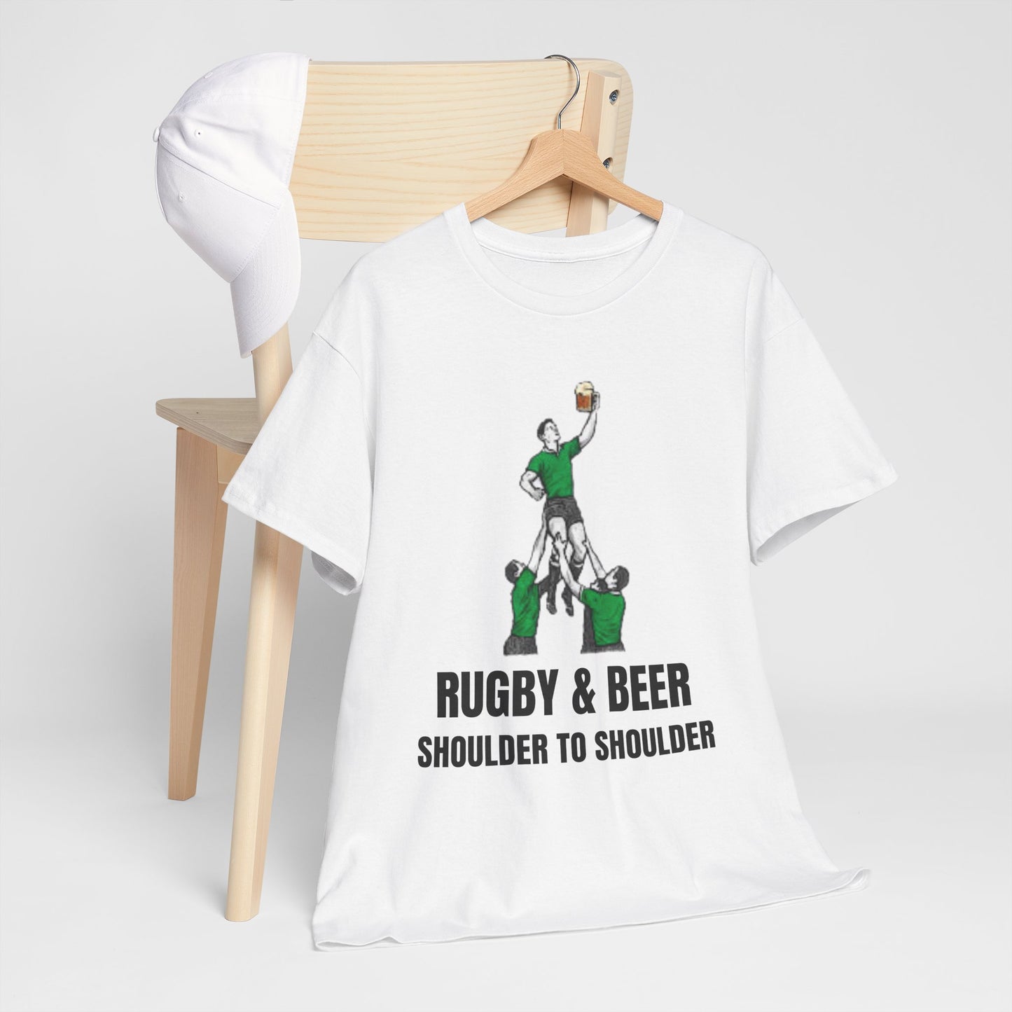 Shoulder to Shoulder Irish Rugby T-Shirt | Rugby & Beer Fan Tee