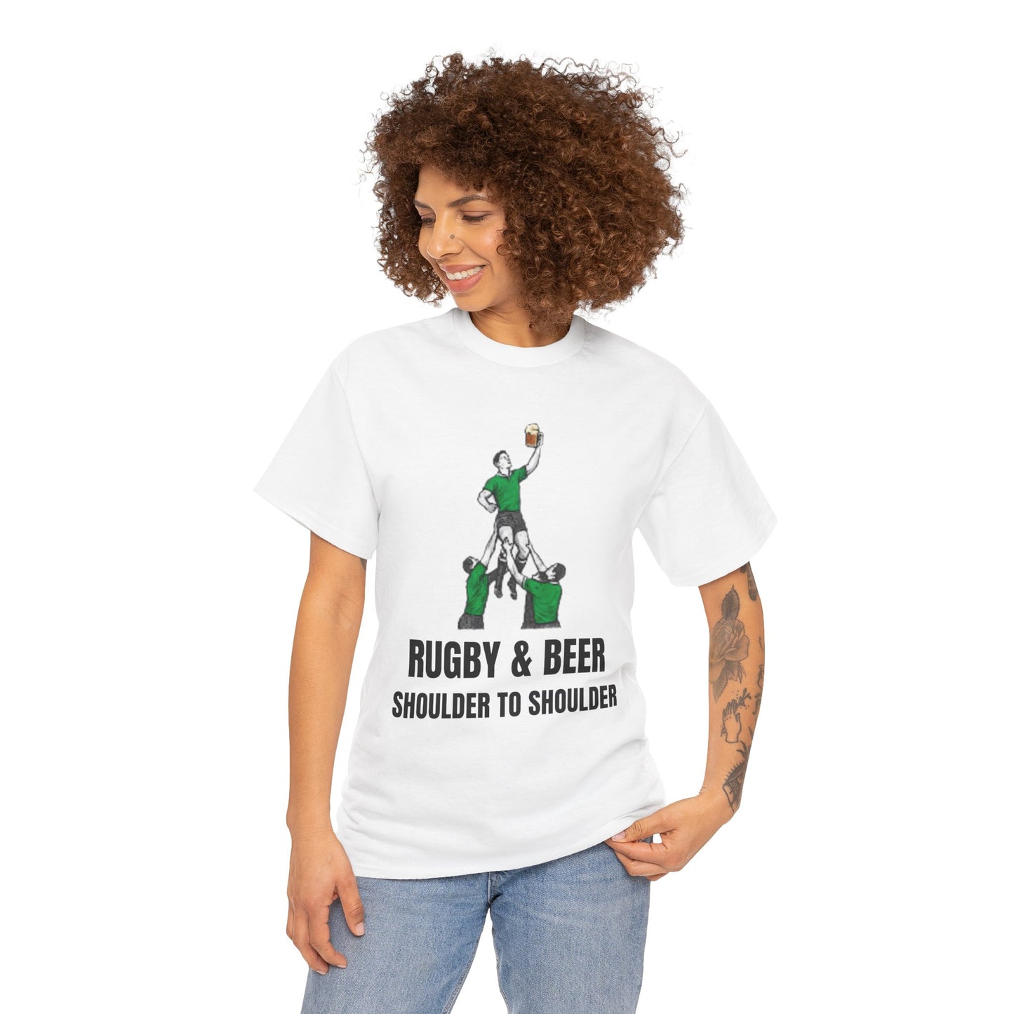 Shoulder to Shoulder Irish Rugby T-Shirt | Rugby & Beer Fan Tee
