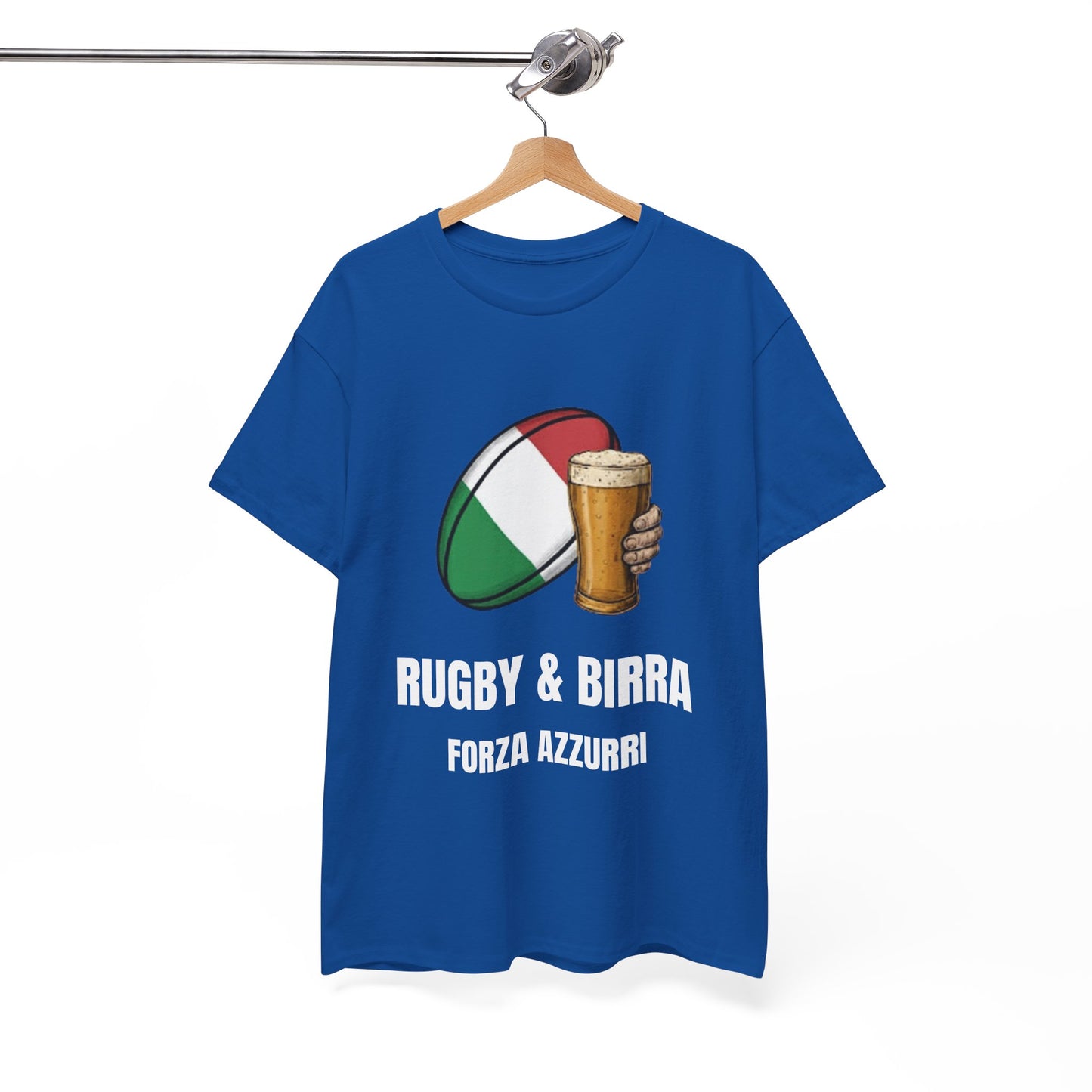 Italian Rugby T-Shirt | Forza Azzurri | "Rugby & Beer"