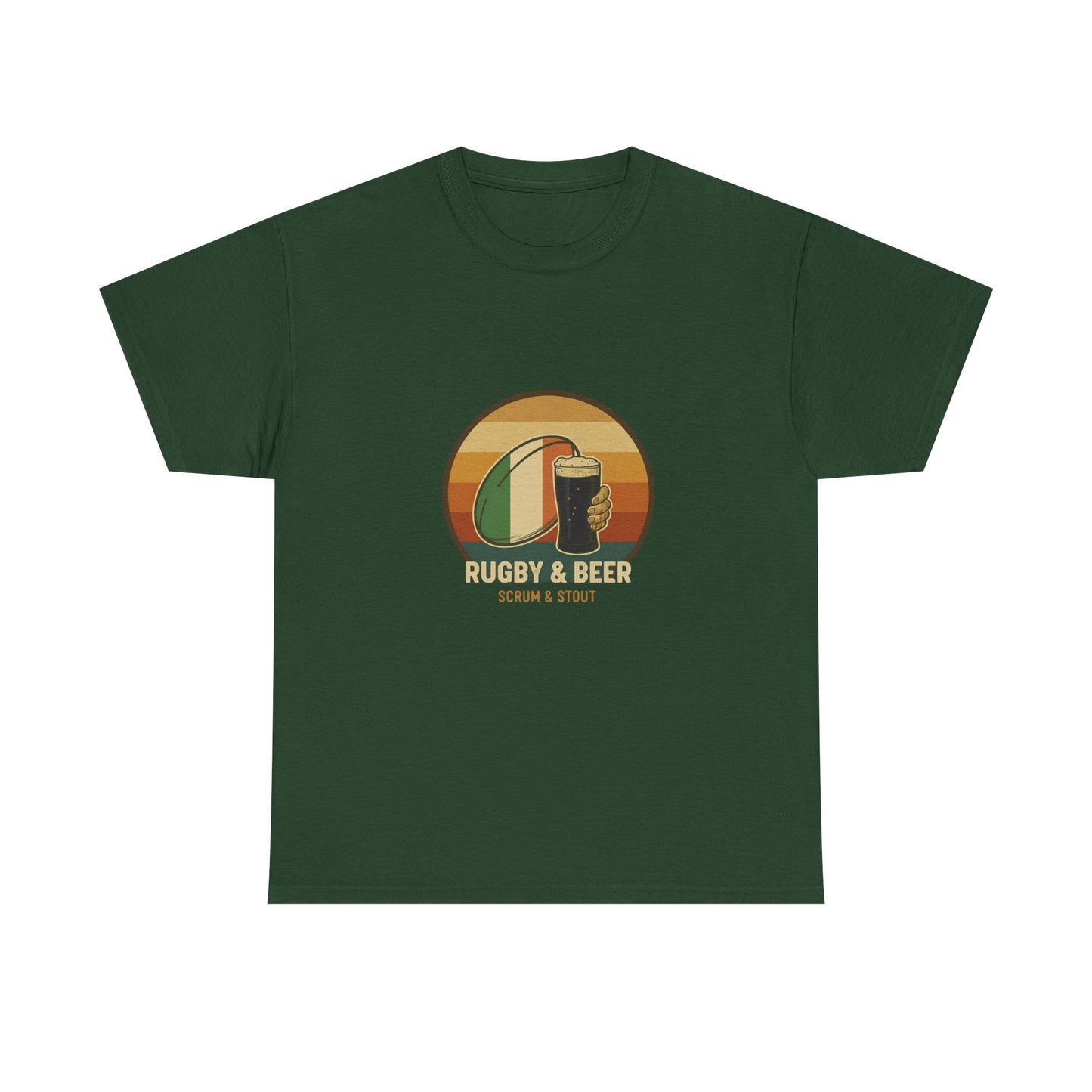 Vintage Irish Rugby T-Shirt | Rugby & Beer “Scrum & Stout” – Funny Irish Rugby Top