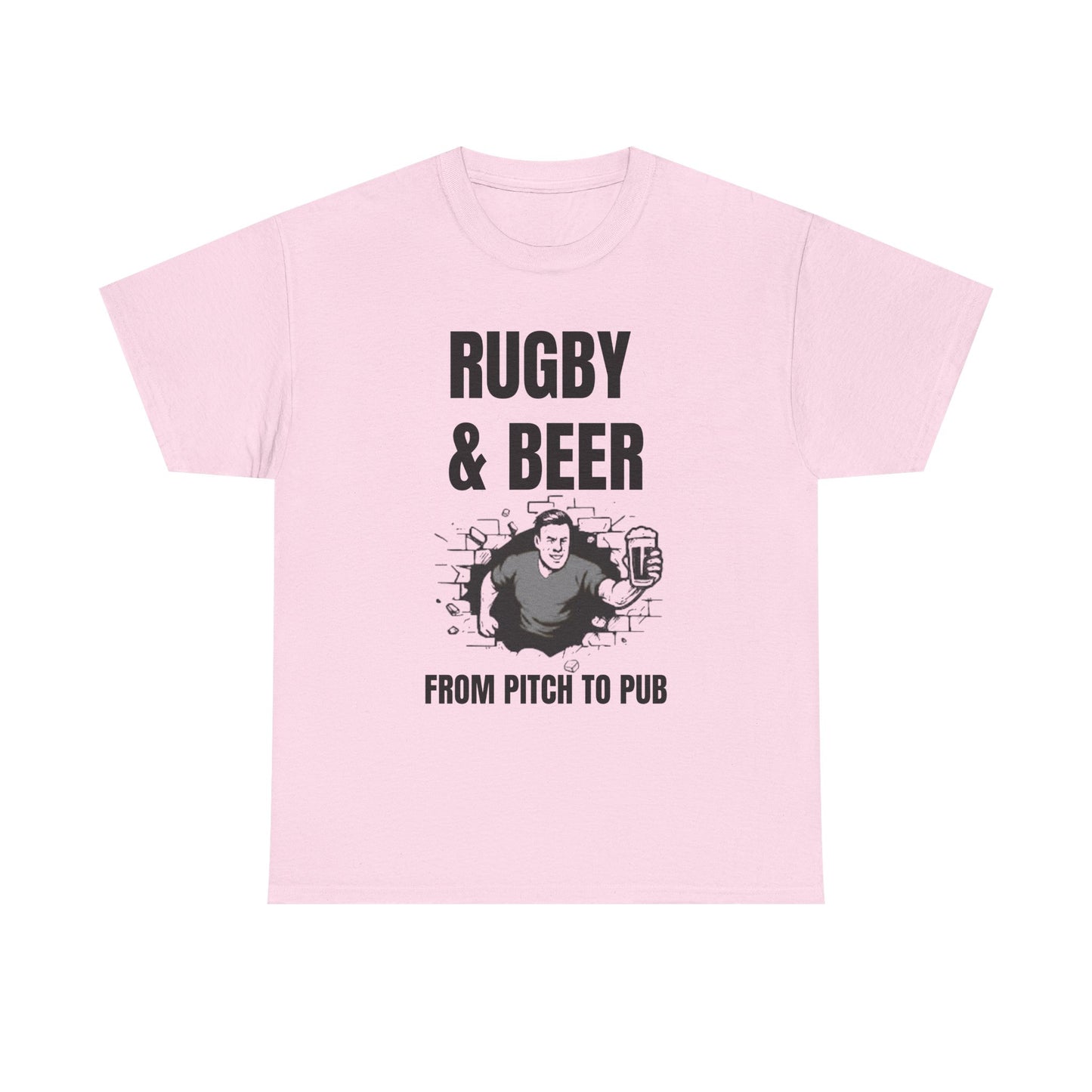 Rugby & Beer T-Shirt – From the Pitch to the Pub | English Rugby Fans Tee