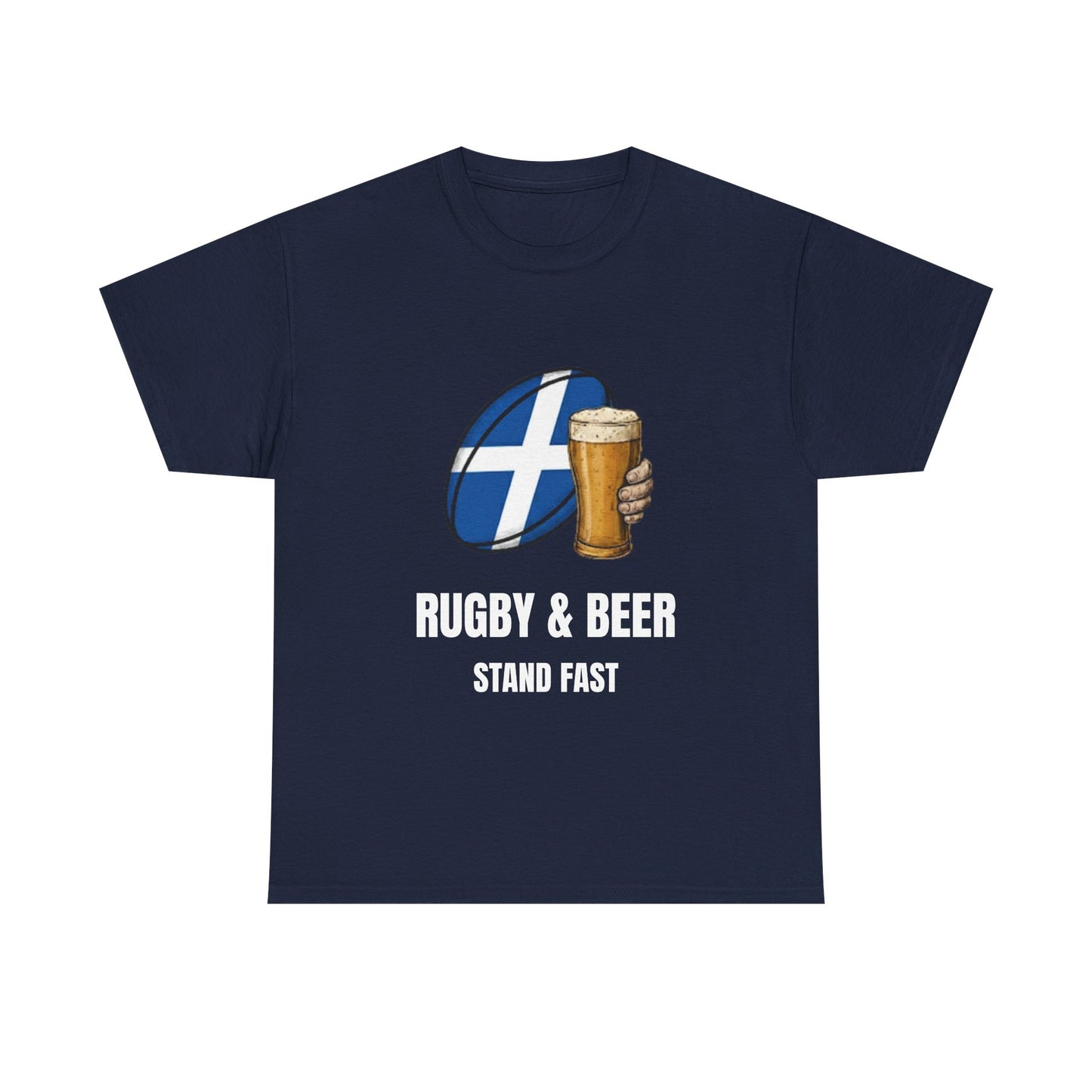 Rugby & Beer “Stand Fast” T-Shirt – Scotland Rugby Fan Matchday Gift