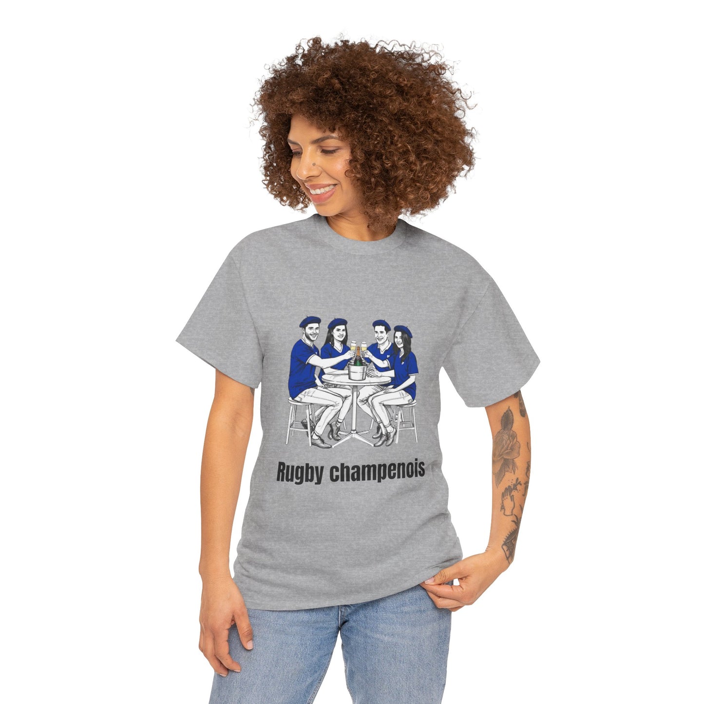 Champagne Rugby T-shirt - French Rubgy Fan Gift