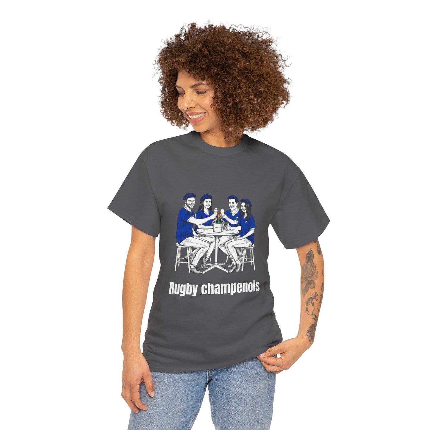 Champagne Rugby T-shirt - French Rubgy Fan Gift