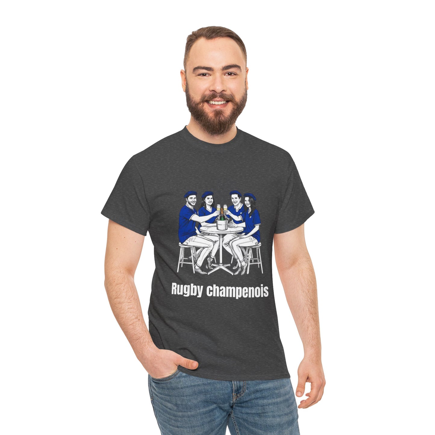 Champagne Rugby T-shirt - French Rubgy Fan Gift