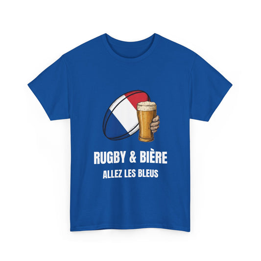 T-shirt Rugby France & Bière - Allez Les Bleus | Vêtement de match