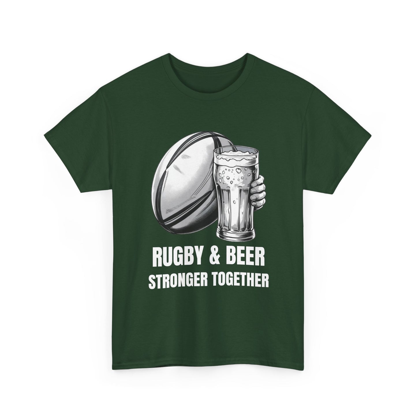 Rugby & Beer ¨Stronger together¨ T-Shirt - South African Rugby Fan Matchday Gift