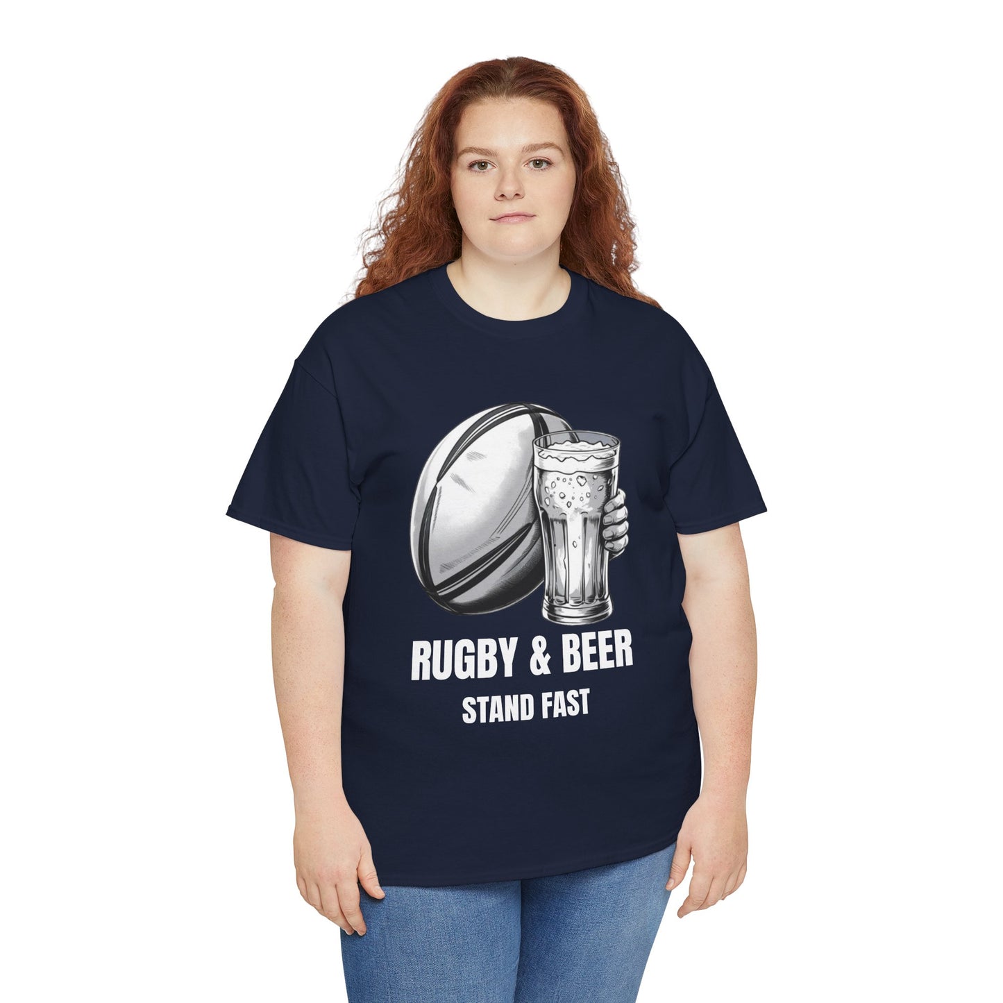 Rugby & Beer “Stand Fast” T-Shirt – Scotland Rugby Fan Matchday Gift