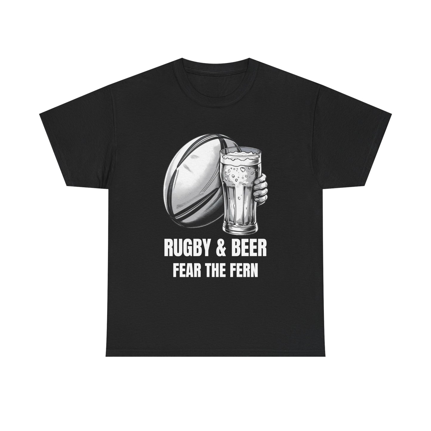 Rugby & Beer ¨Fear the Fern¨ T-Shirt - New Zealand Rugby Fan Matchday Gift