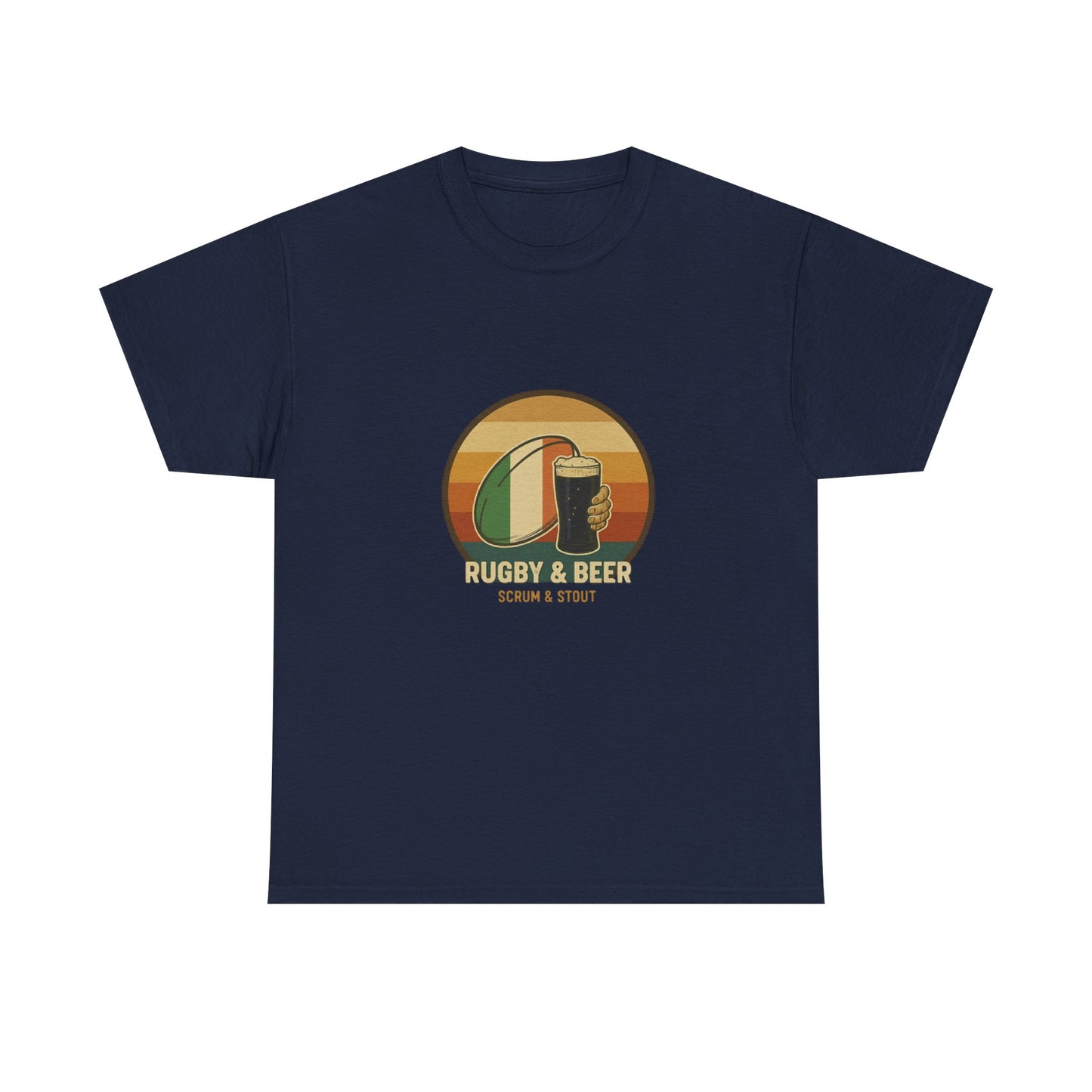 Vintage Irish Rugby T-Shirt | Rugby & Beer “Scrum & Stout” – Funny Irish Rugby Top