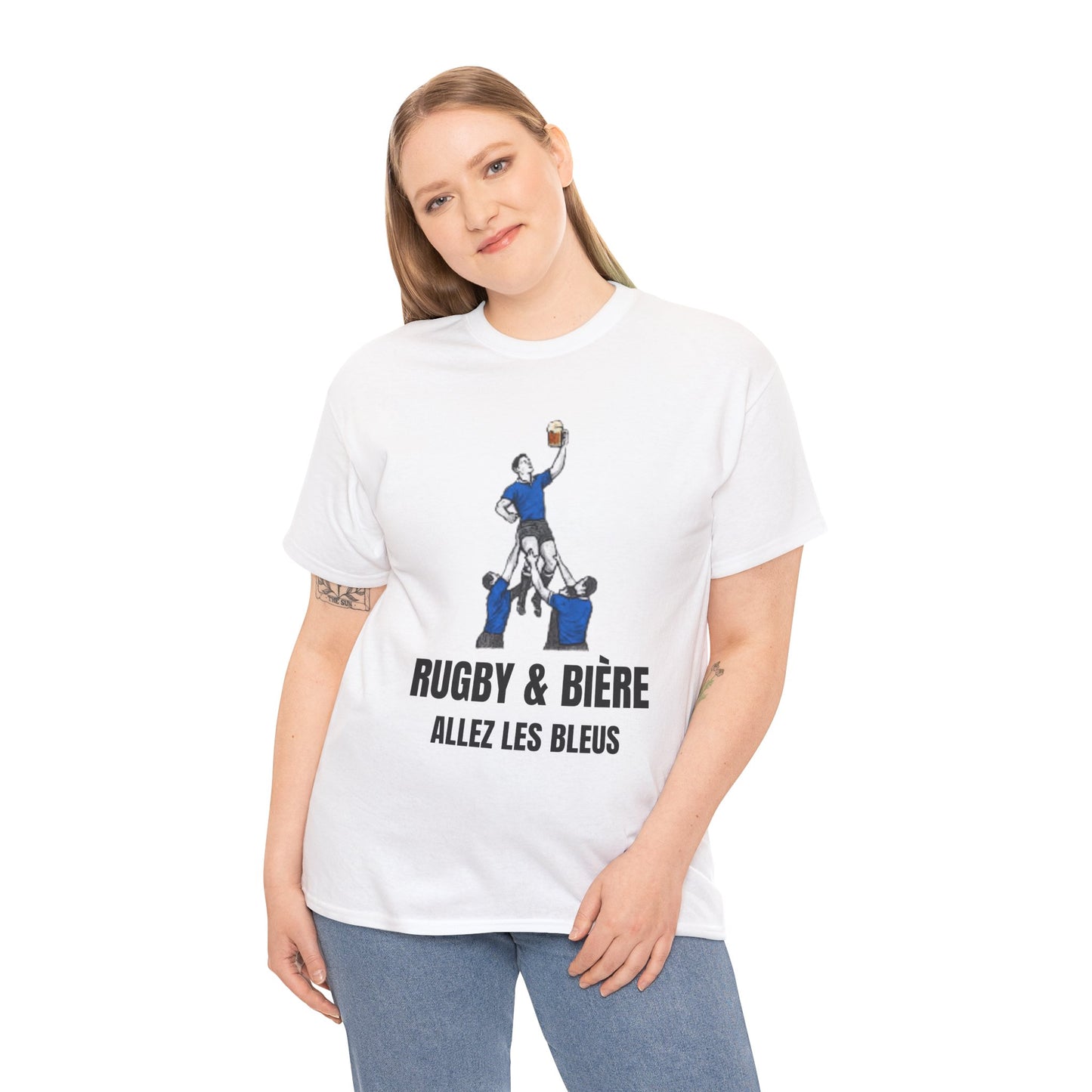 Allez Les Bleus France Rugby T-Shirt | Rugby & Bière Fan Tee