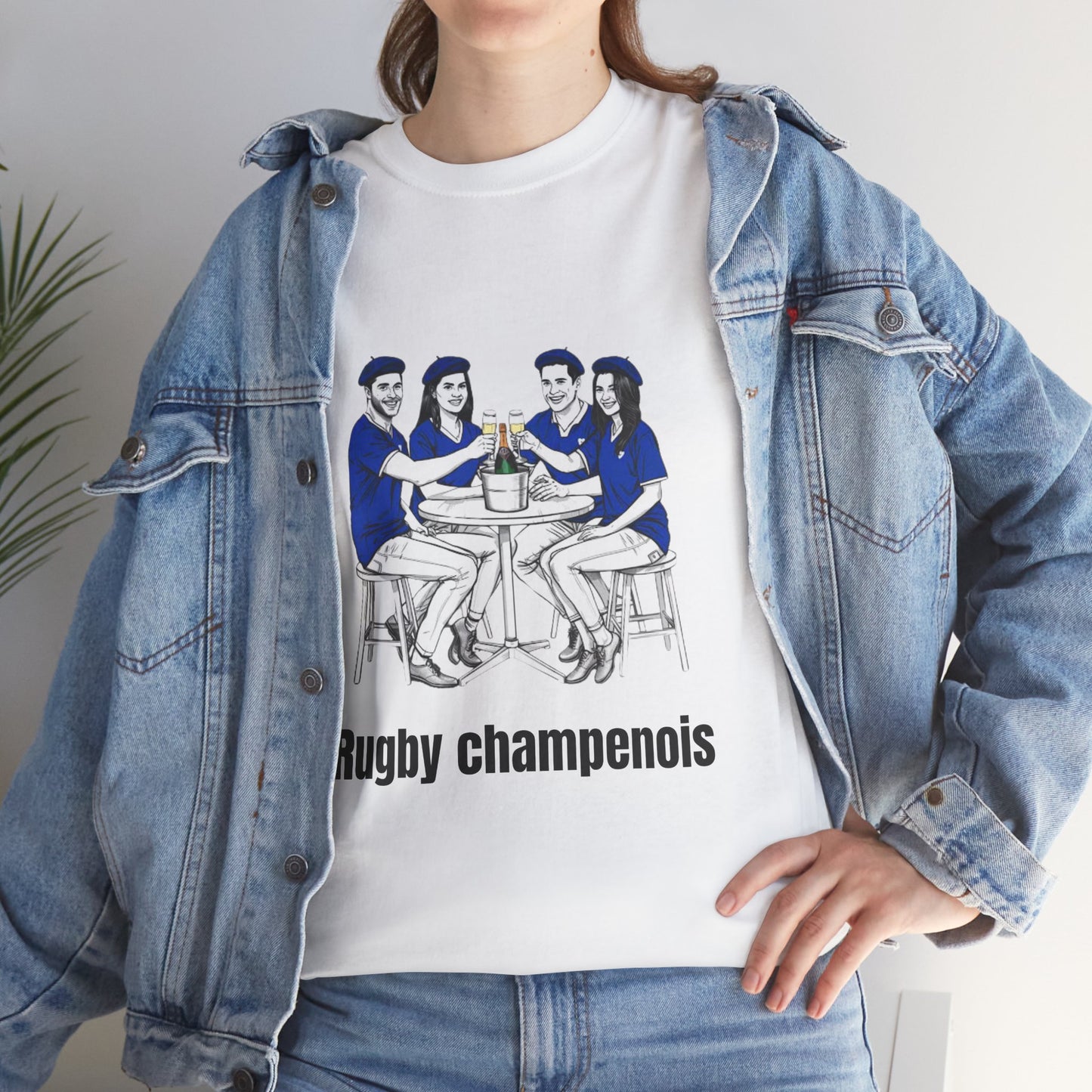 Champagne Rugby T-shirt - French Rubgy Fan Gift