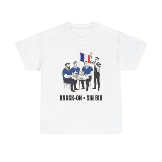 French Rugby & Beer T-Shirt – Yellow Card Pint Spill | Funny Rugby Fans Tee