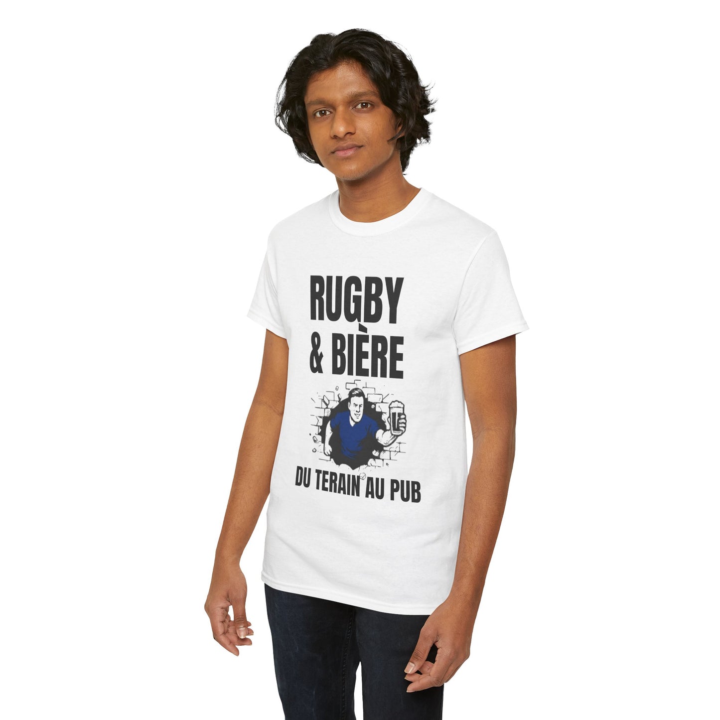 Rugby & Beer T-Shirt – From the Pitch to the Pub | French Rugby Fans Tee