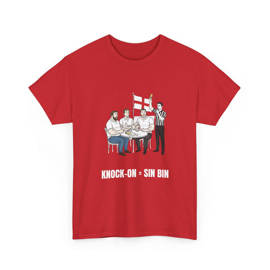 English Rugby & Beer T-Shirt – Yellow Card Pint Spill | Funny Rugby Fans Tee