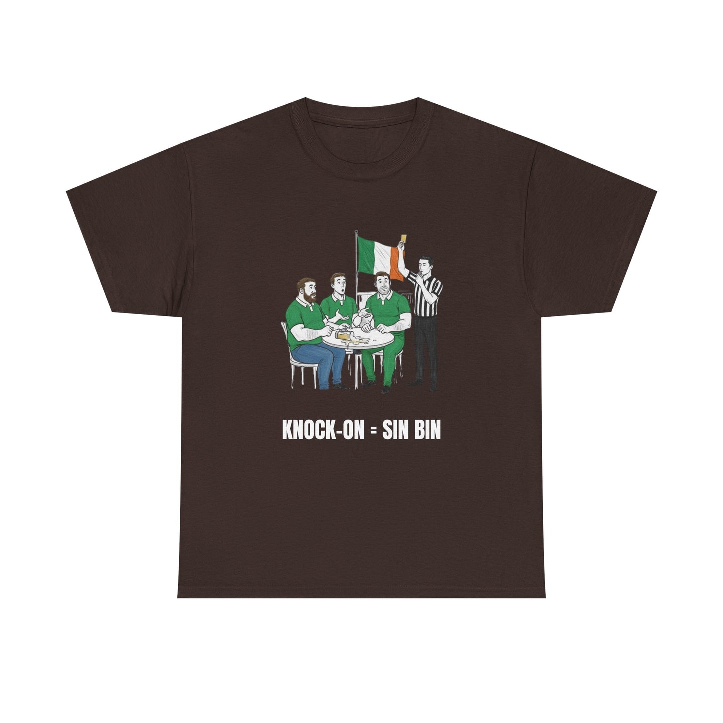 Irish Rugby & Beer T-Shirt – Yellow Card Pint Spill | Funny Rugby Fans Tee