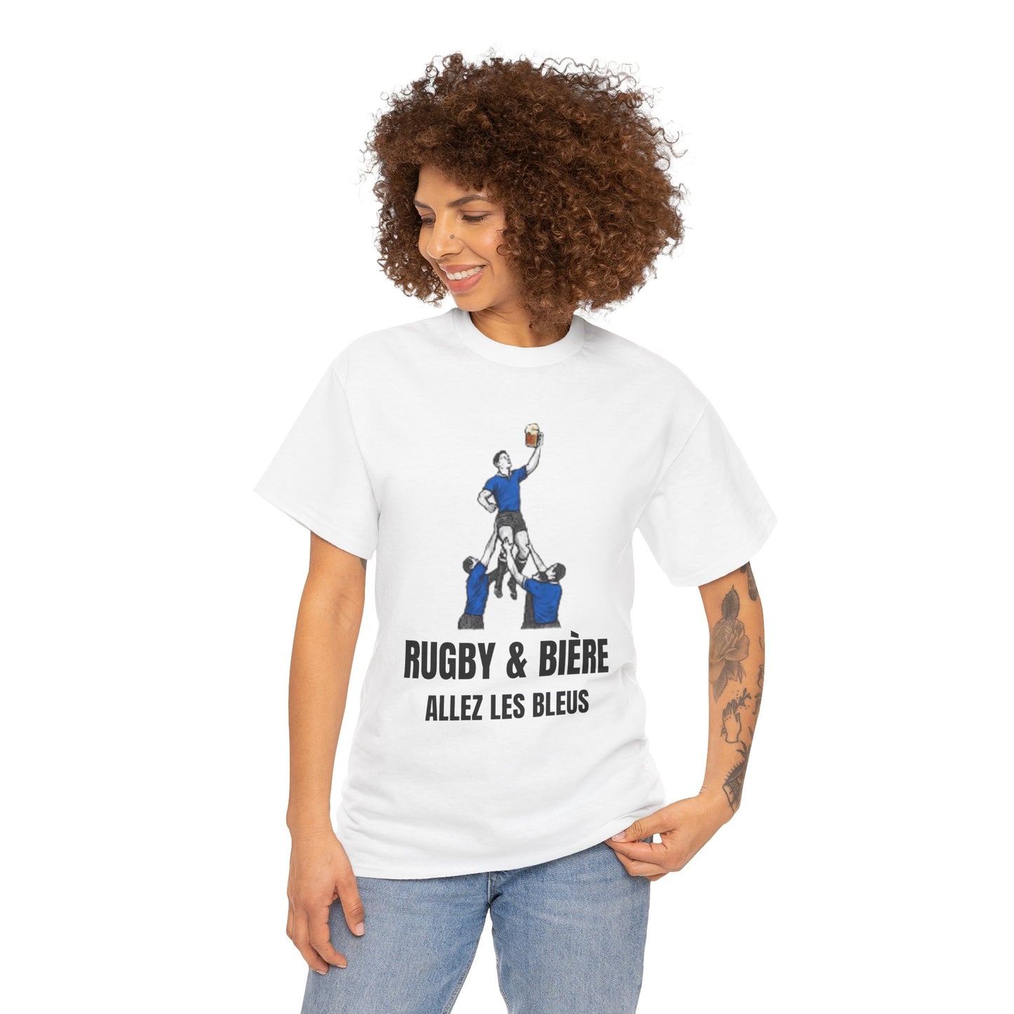 Allez Les Bleus France Rugby T-Shirt | Rugby & Bière Fan Tee