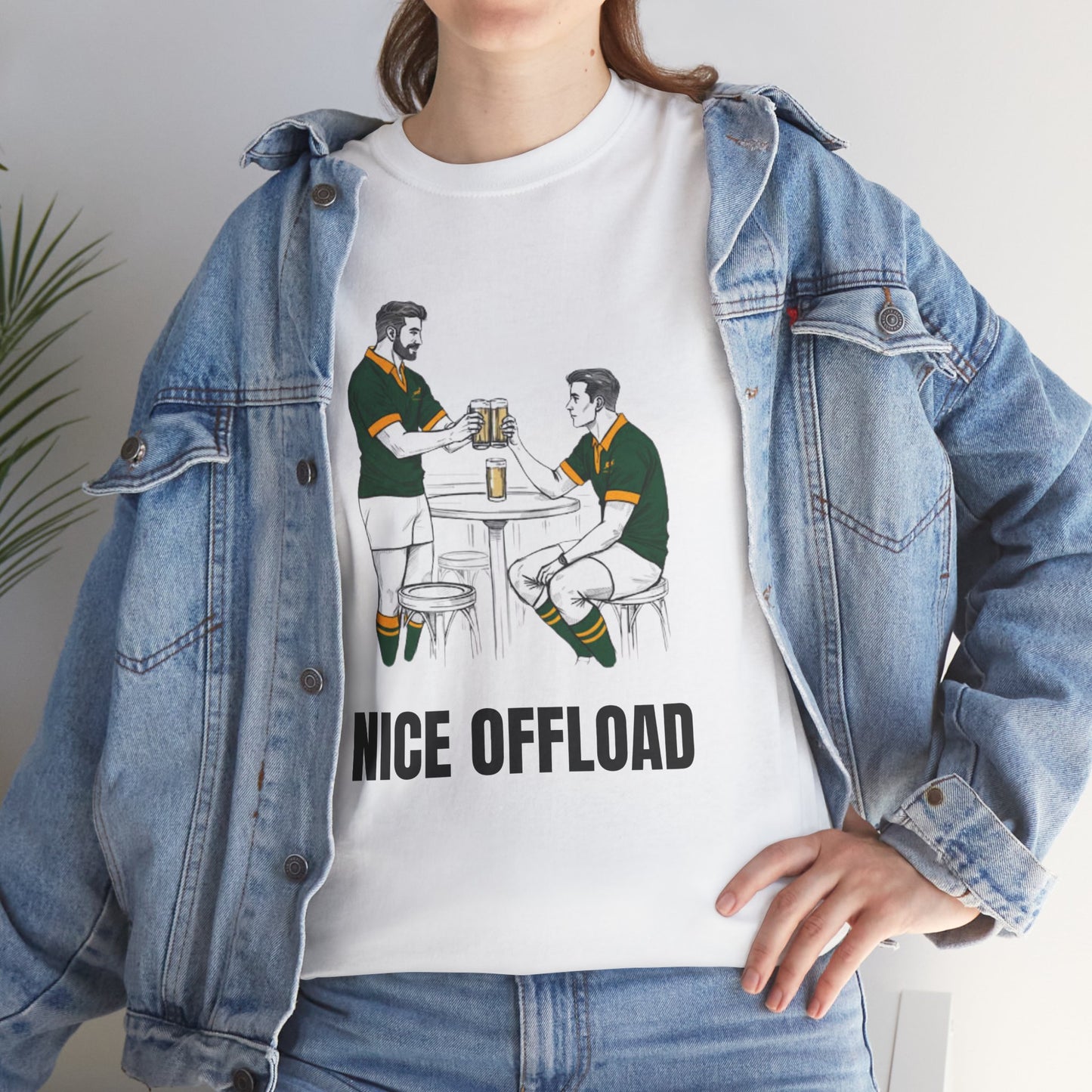 Nice Offload – South Africa Rugby Fan T-Shirt | Rugby & Beer