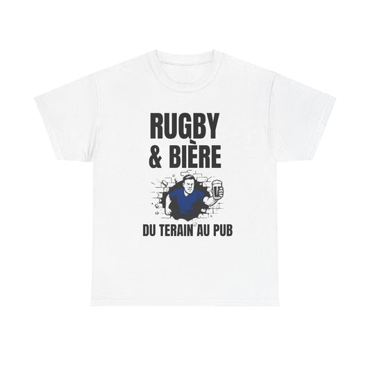 Rugby & Beer T-Shirt – From the Pitch to the Pub | French Rugby Fans Tee