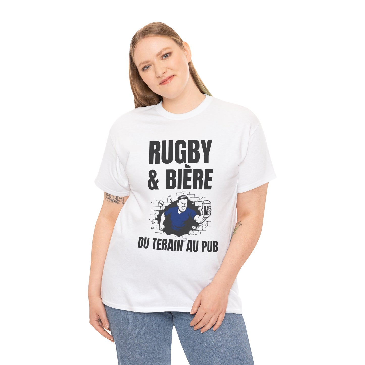 Rugby & Beer T-Shirt – From the Pitch to the Pub | French Rugby Fans Tee