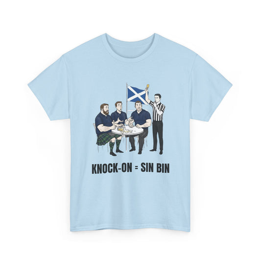 Scottish Rugby & Beer T-Shirt – Yellow Card Pint Spill | Funny Rugby Fans Tee