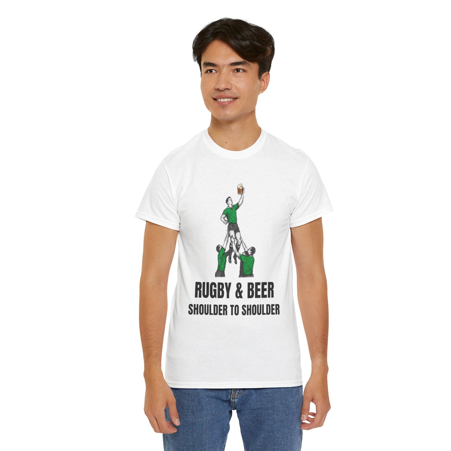 Shoulder to Shoulder Irish Rugby T-Shirt | Rugby & Beer Fan Tee