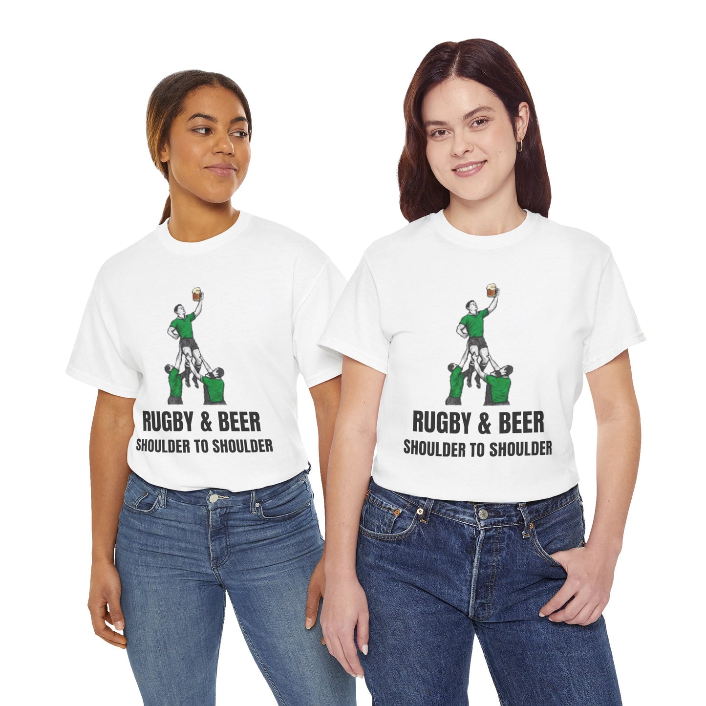 Shoulder to Shoulder Irish Rugby T-Shirt | Rugby & Beer Fan Tee