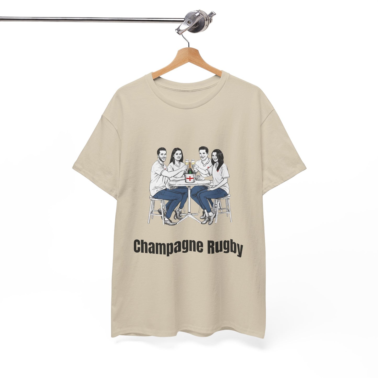 T-shirt de rugby champagne - Cadeau pour les supporters anglais du Tournoi des Six Nations