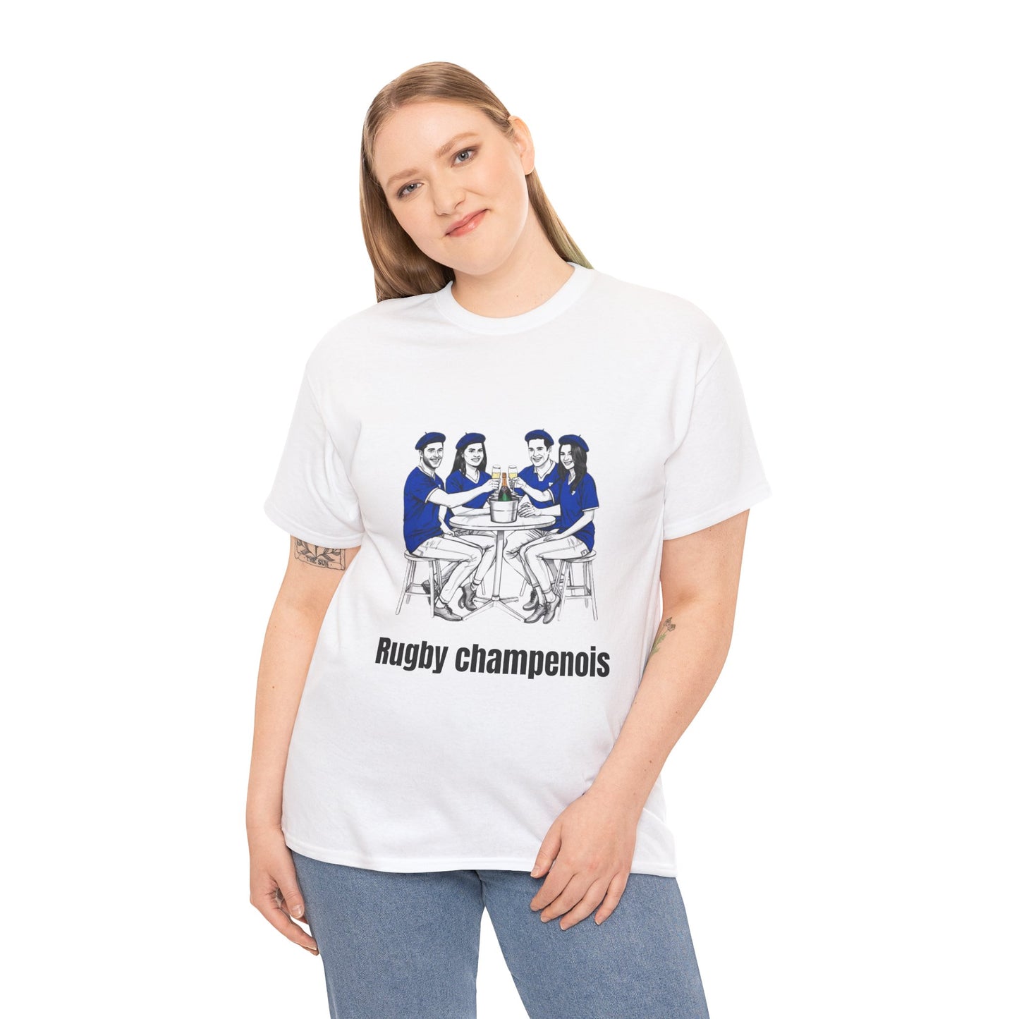 Champagne Rugby T-shirt - French Rubgy Fan Gift