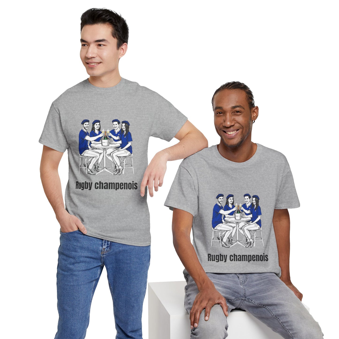Champagne Rugby T-shirt - French Rubgy Fan Gift