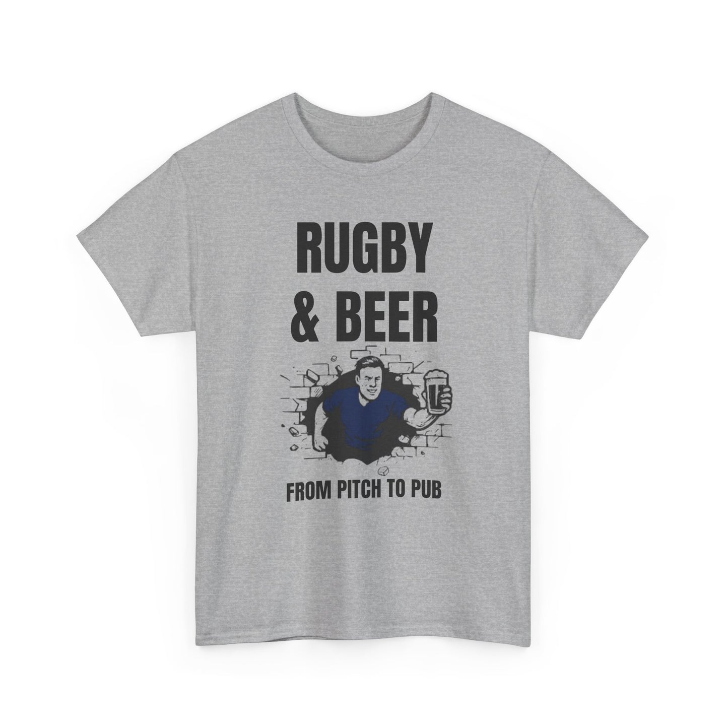 T-shirt Rugby et bière – Du terrain au pub | T-shirt des supporters de rugby écossais 