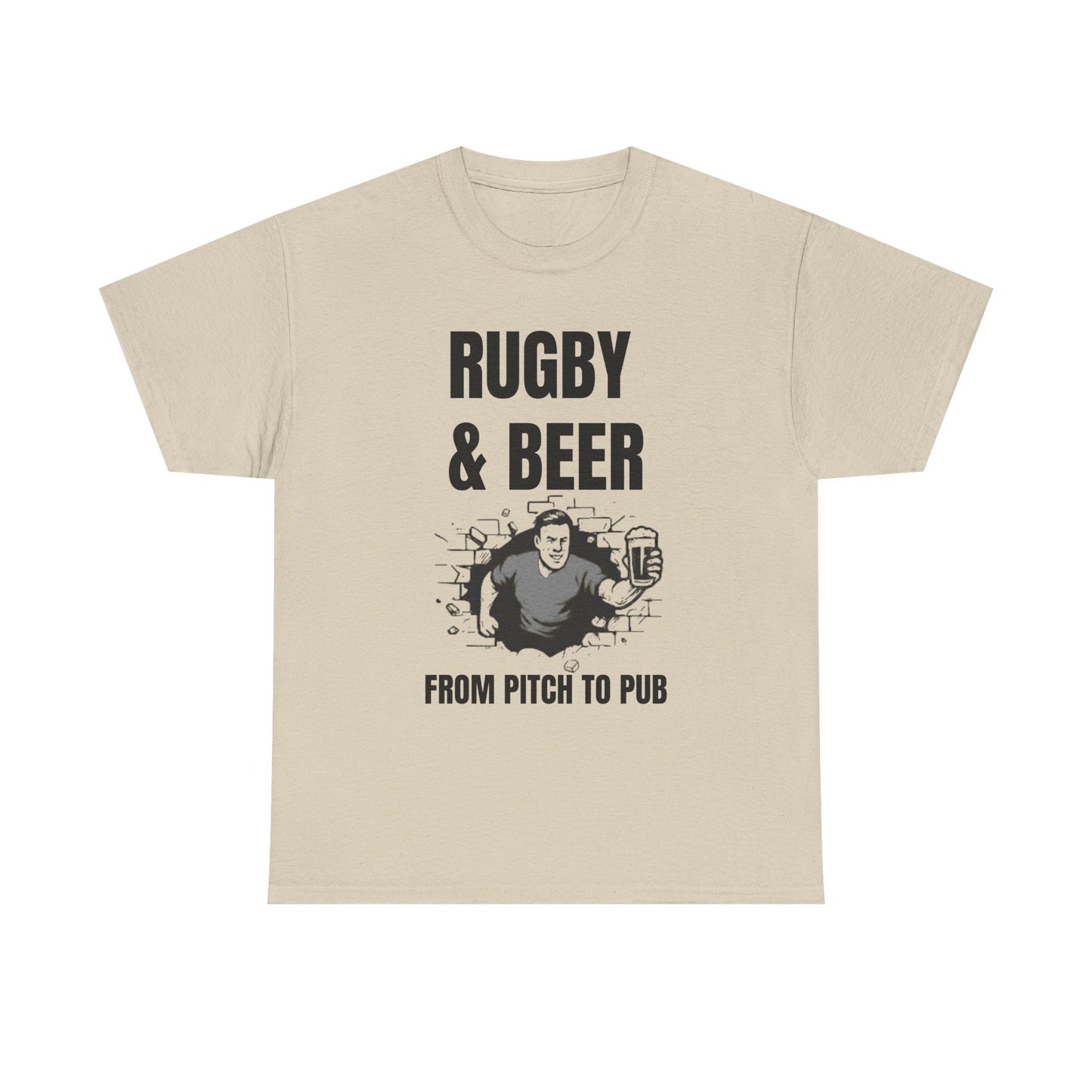 Rugby & Beer T-Shirt – From the Pitch to the Pub | English Rugby Fans Tee