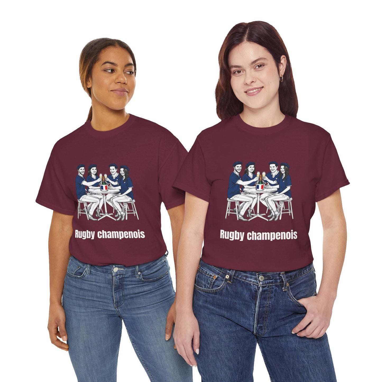 Champagne Rugby T-shirt - French Rubgy Fan Gift