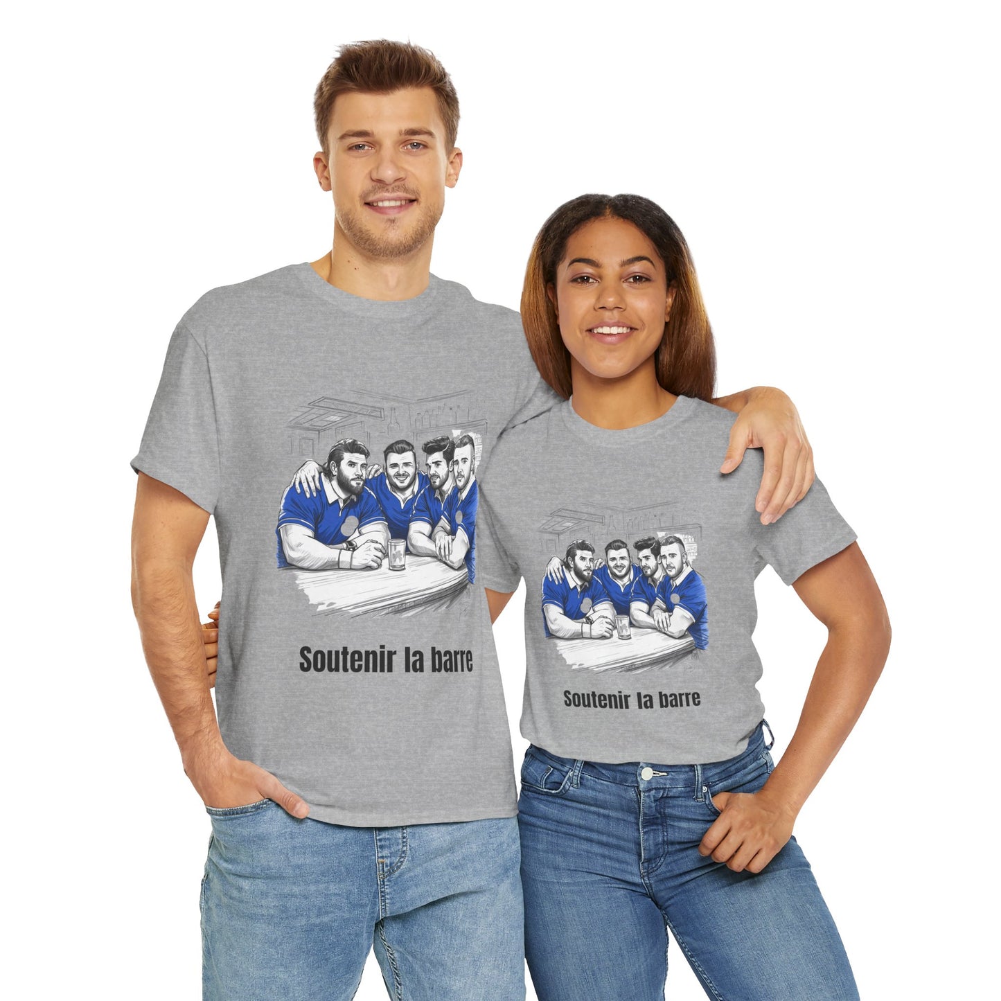 Propping up the Bar – Funny French Rugby T-Shirt for Fans and Gifts