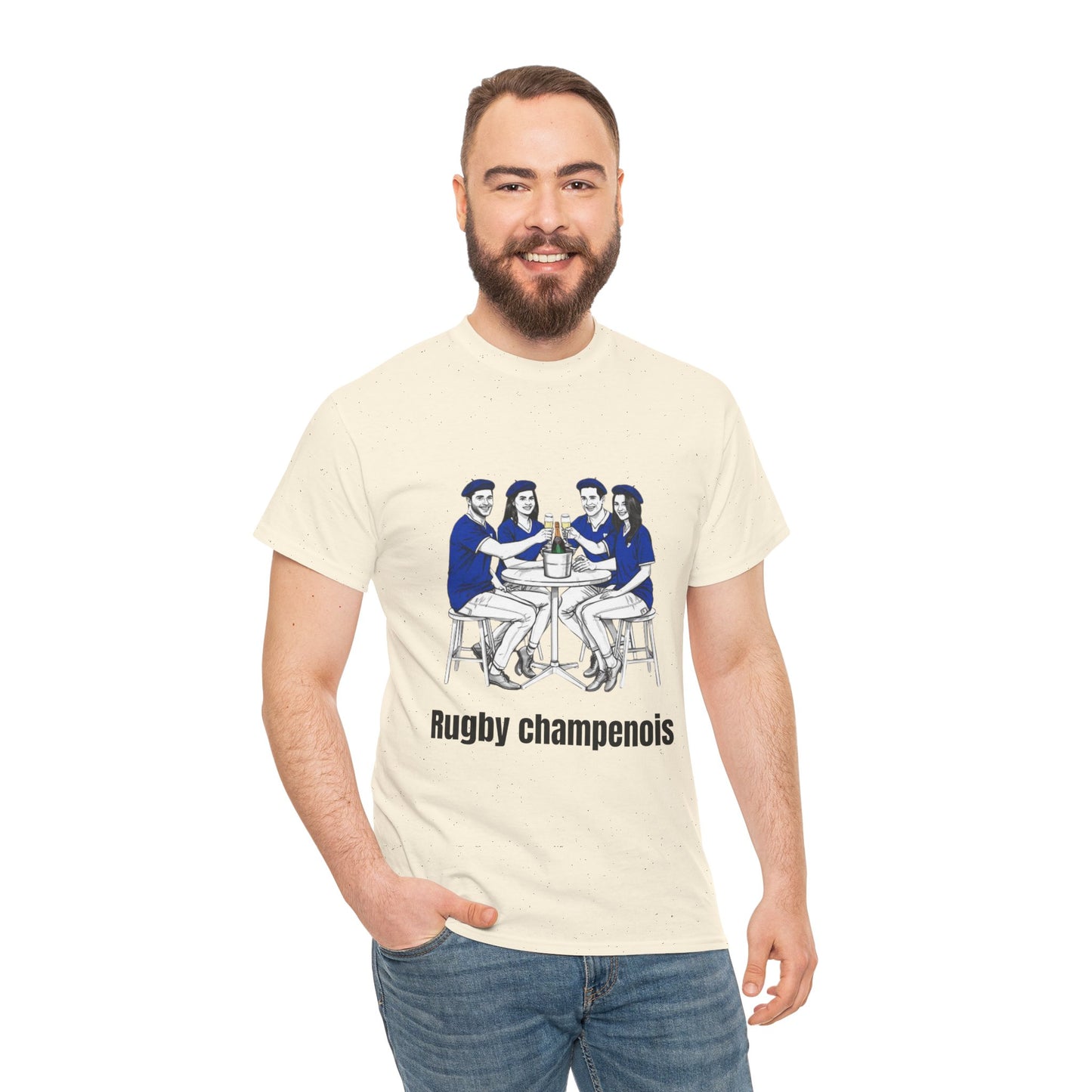 Champagne Rugby T-shirt - French Rubgy Fan Gift