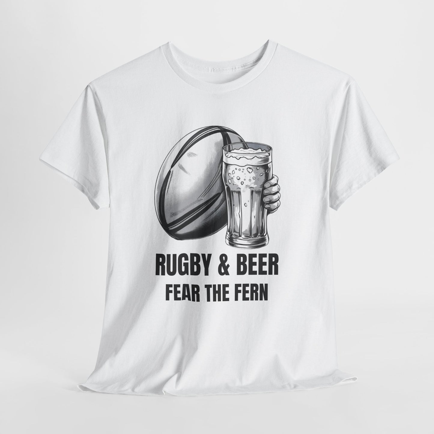 Rugby & Beer ¨Fear the Fern¨ T-Shirt - New Zealand Rugby Fan Matchday Gift