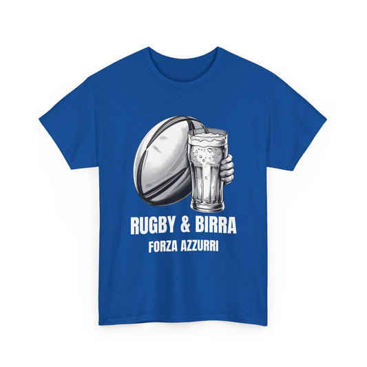 Rugby & Beer “Forza Azzurri” T-Shirt – Italy Rugby Fan Matchday Gift