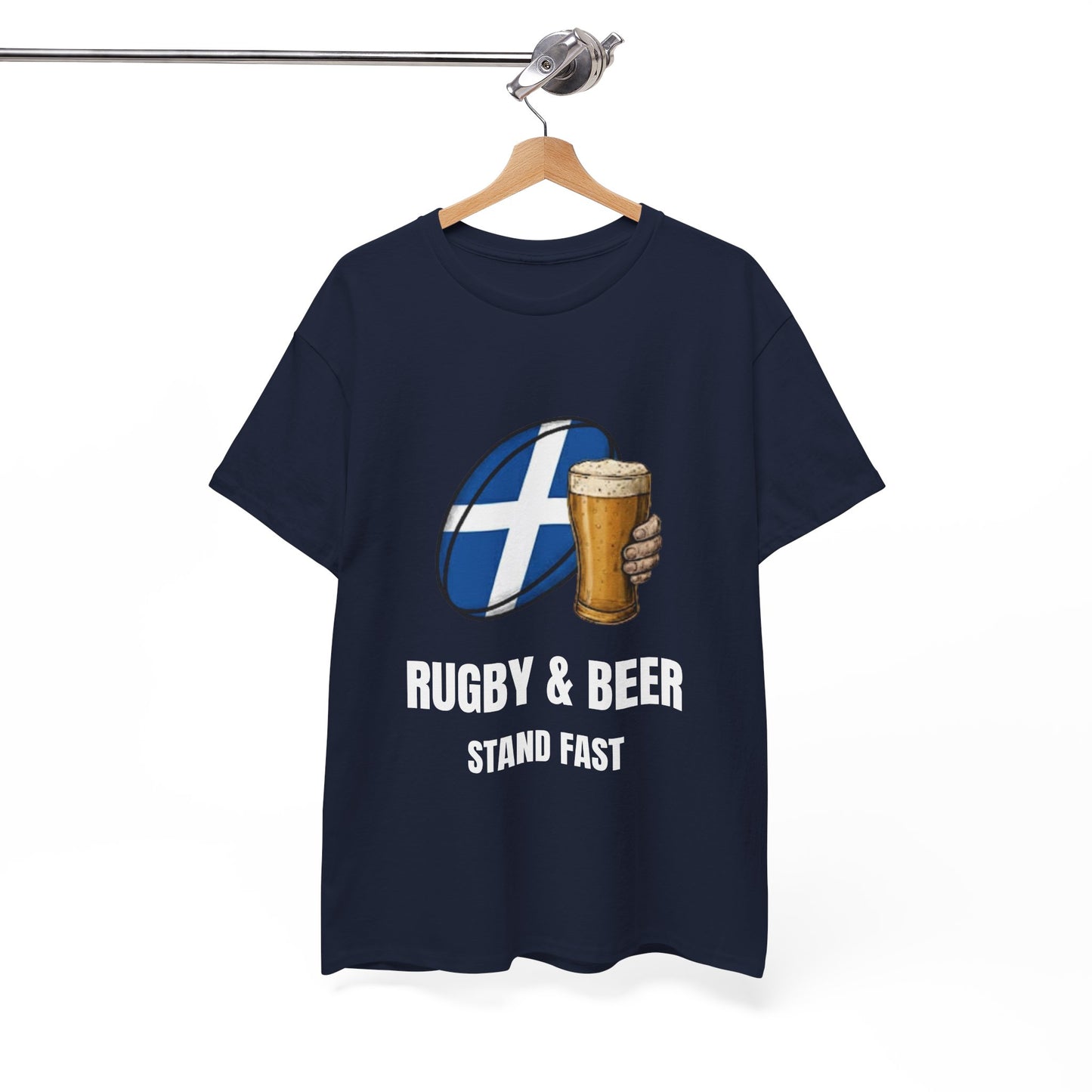 Rugby & Beer “Stand Fast” T-Shirt – Scotland Rugby Fan Matchday Gift