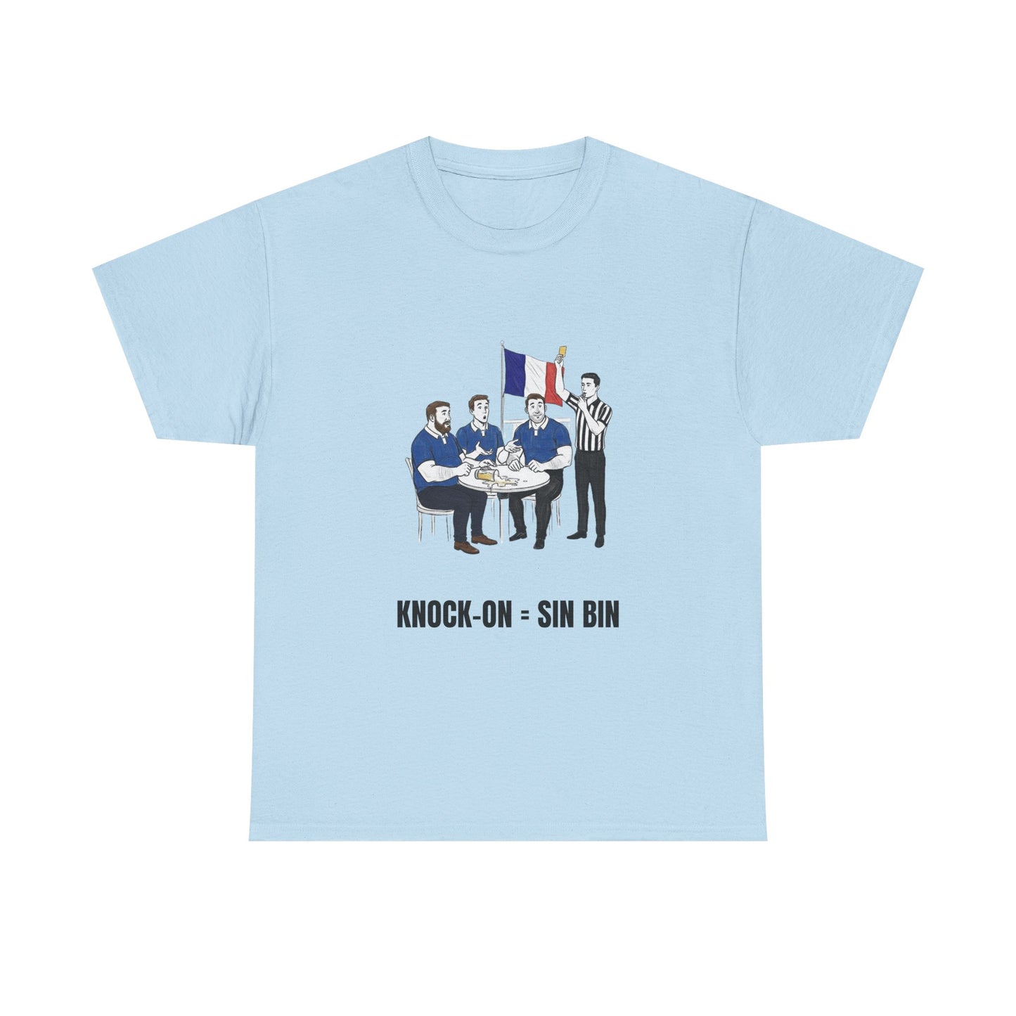 T-shirt rugby et bière français – Carton jaune renversé | T-shirt humoristique pour supporters de rugby