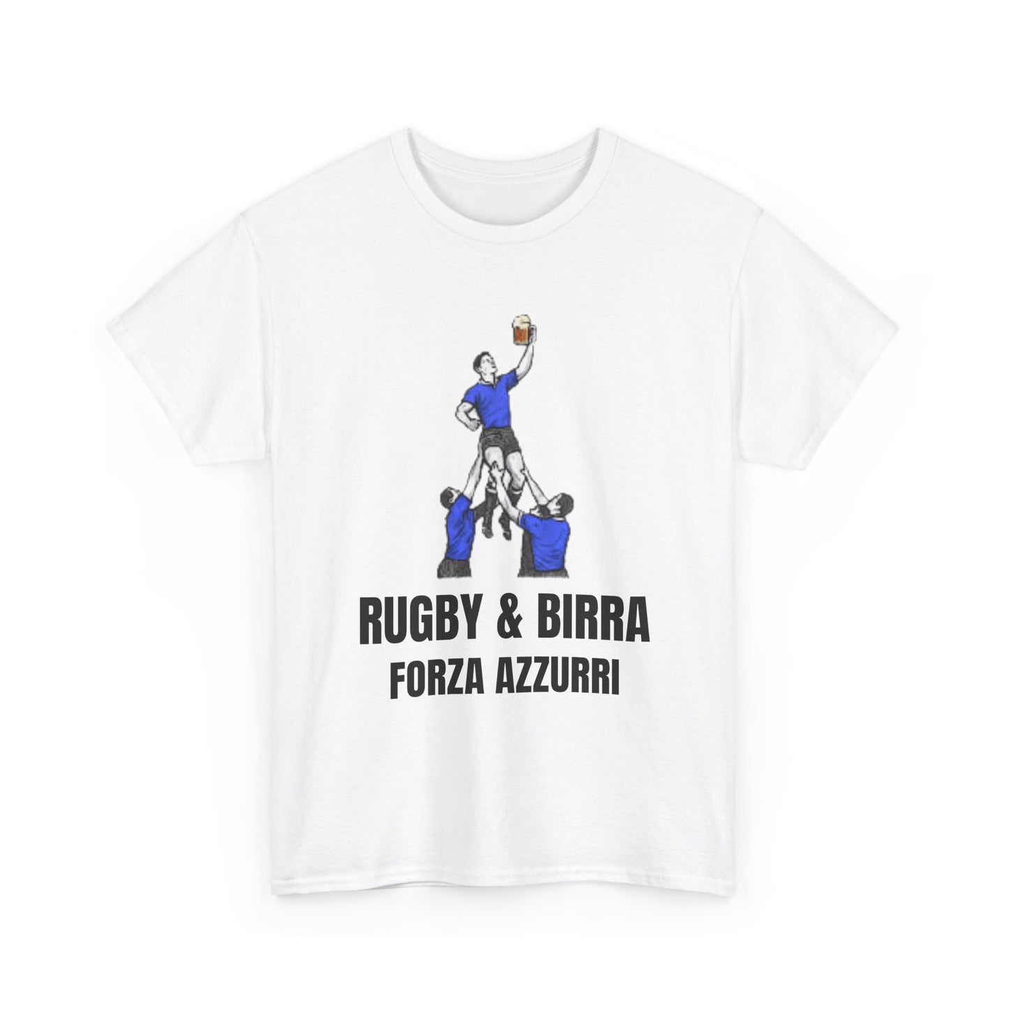 Forza Azzurri Italie Rugby T-Shirt | T-shirt de supporter de Rugby et Birra 