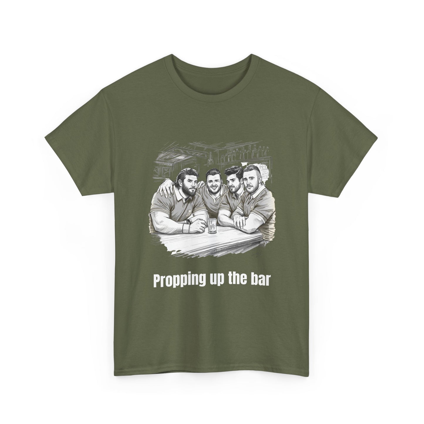 Propping Up The Bar – Funny English Rugby T-Shirt for Fans & Gifts