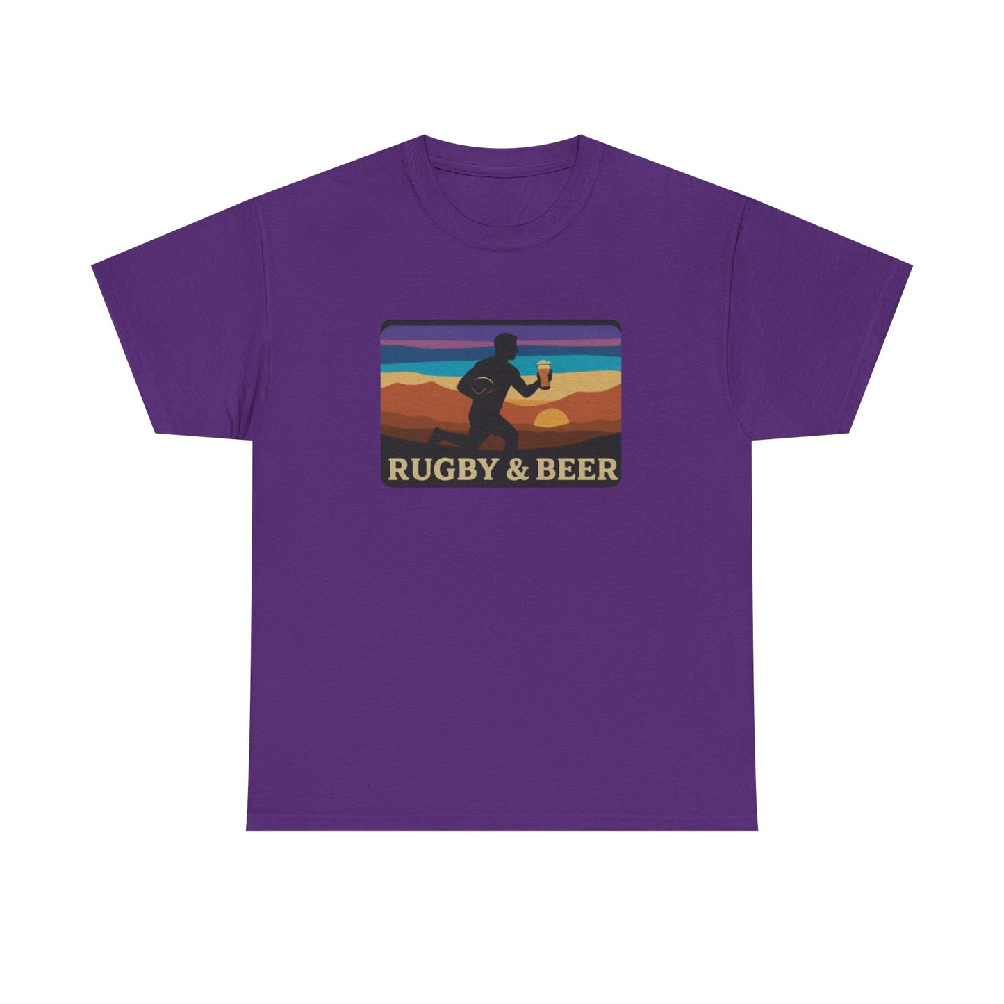 Rugby & Beer Funny T-Shirt | Mens Retro Match Day & Christmas Gift