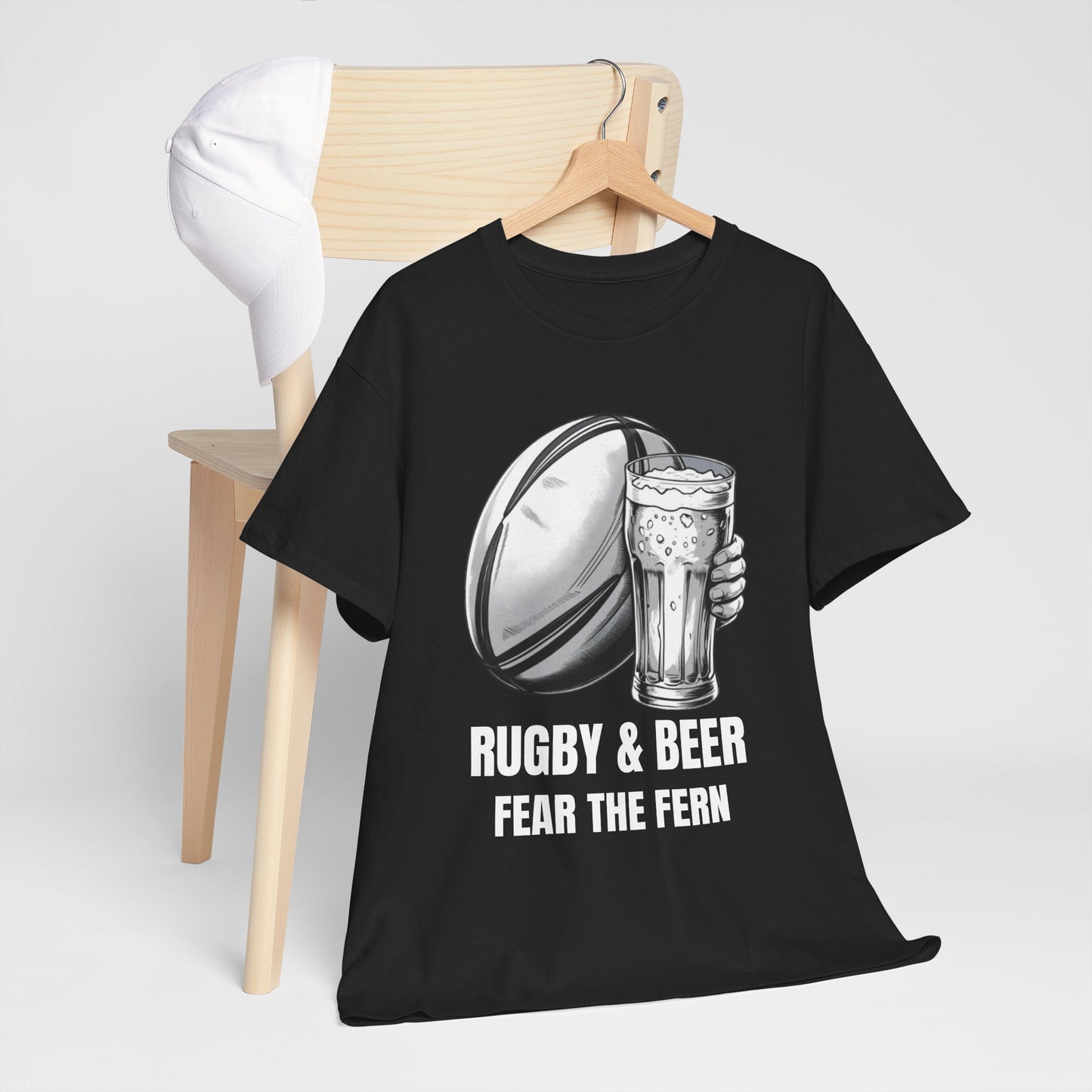 Rugby & Beer ¨Fear the Fern¨ T-Shirt - New Zealand Rugby Fan Matchday Gift